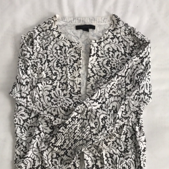 Express black and white lace patterned cardigan - Picture 1 of 3